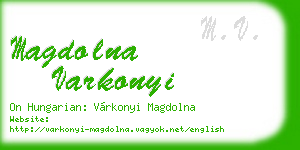 magdolna varkonyi business card