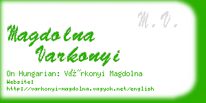 magdolna varkonyi business card